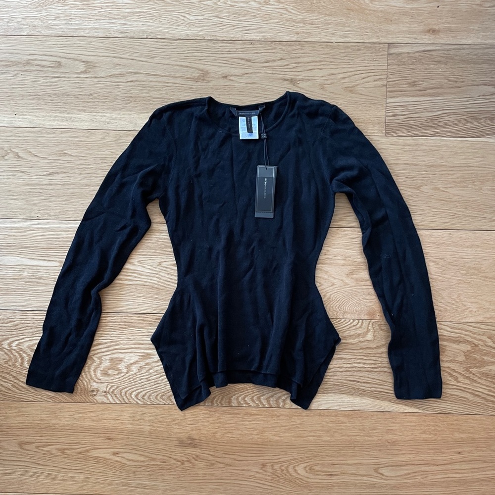 BCBG MaxAzria handkerchief hem sweater